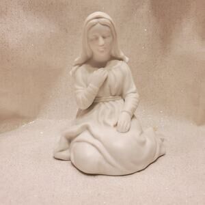 1981 Avon Nativity Collectibles - Virgin Mary - White Bisque Porcelain Figurine